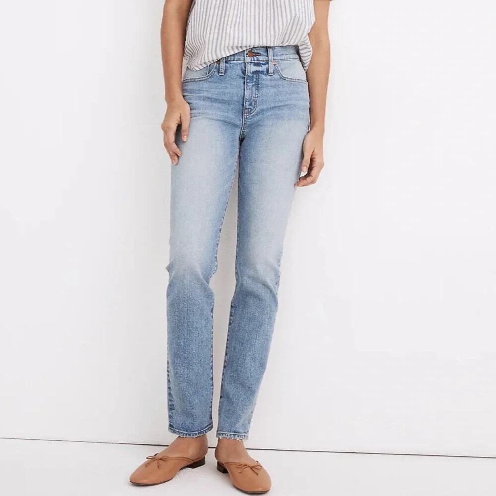 MADEWELL Tomboy Straight Jeans in Glover Light Wash Size 27 Casual Preppy